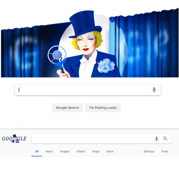 اقدام جالب گوگل در تغییر لوگو به چهره یک بازیگر آلمانی، زن اغواگر تاریخ سینما که همینگوی نیز فریفته او بود